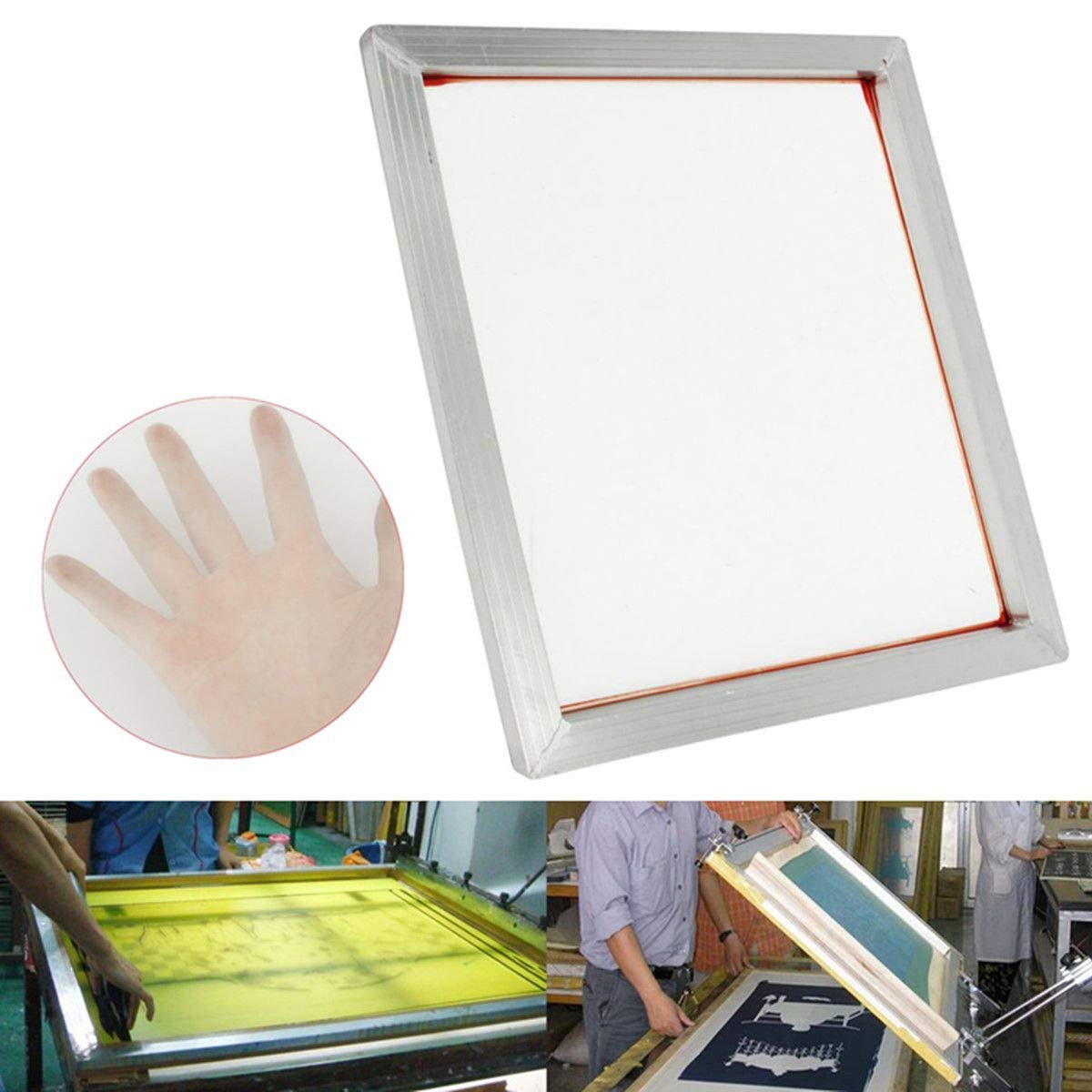 uyoyous 20 x 24 Inch Aluminum Silk Screen Printing Frame with 160 White Mesh Pre-Stretched Aluminum Screen Printing Screens for Screen Printing?6 Pack Screens?