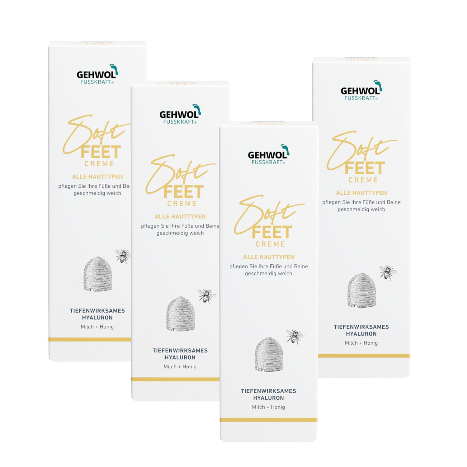 GEHWOL FUSSKRAFT Soft Feet Crema con latte e miele, 125 ml (500 ml)