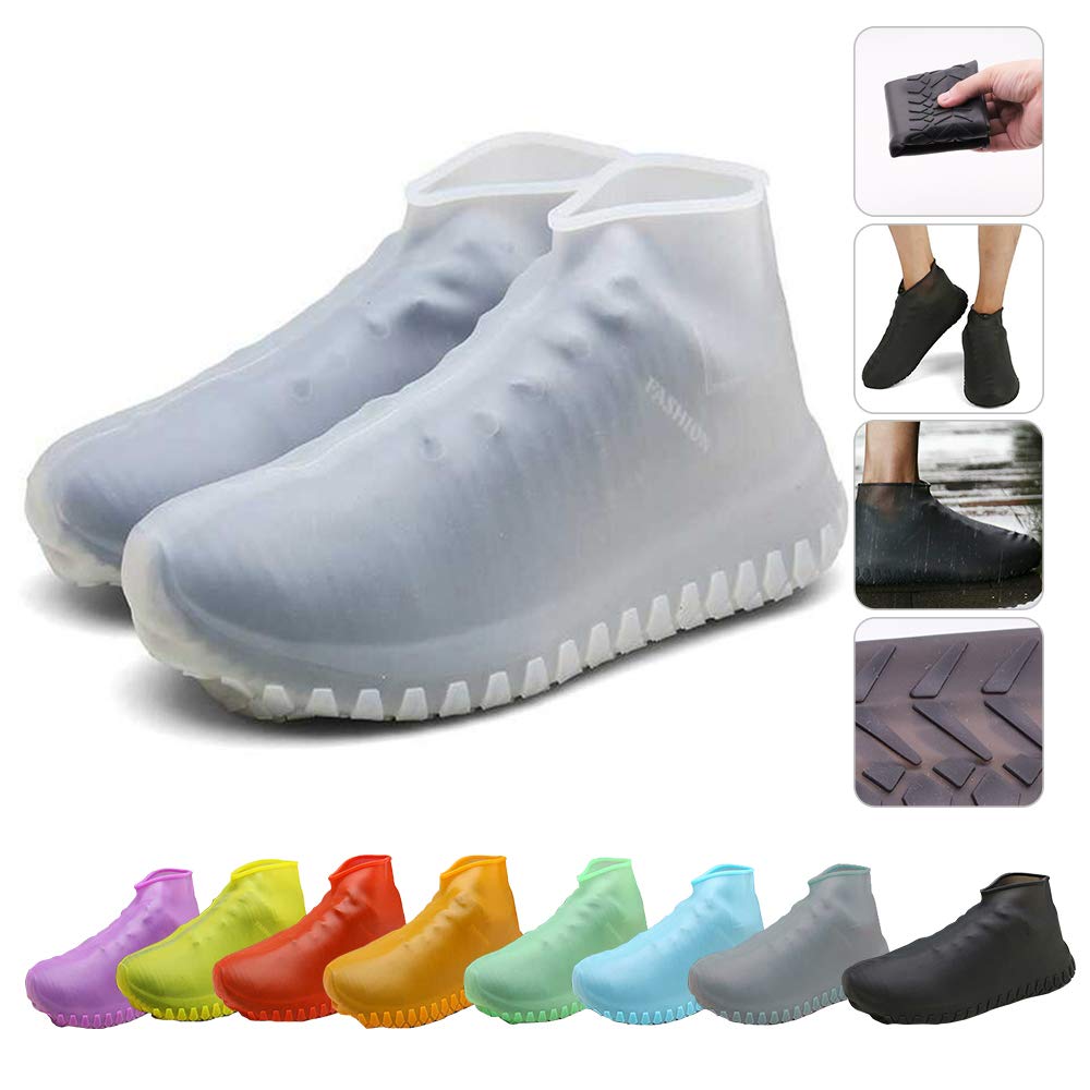 NiroheeSilicone Shoes Covers, Shoe Covers, Rain Boots Reusable Easy to Carry for Women, Men, Kids(M)