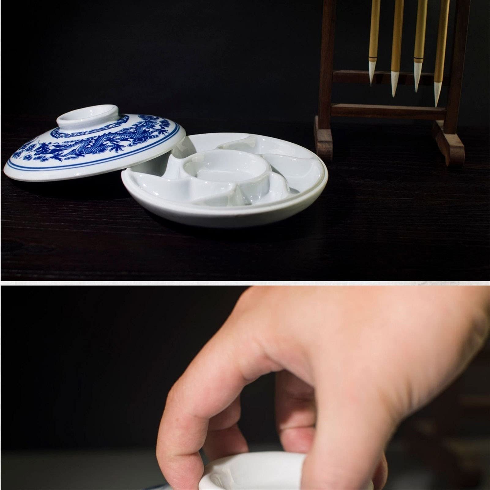 Wielofunkcyjna paleta malarstwa ceramicznego, paleta akwarelowa, paleta porcelana, do akwareli, gwaszu, oleju, tempery