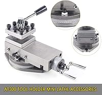 Vista 5 de Soporte de montaje de poste de herramienta de torno de metal que procesa los accesorios AT300 del mini torno