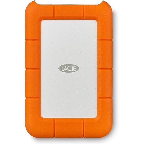 LaCie Rugged Mini, 4TB, 2.5", Portable External Hard Drive, for PC Mac iPad and iPhone, Data Rescue Service (LAC900633)