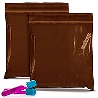 Vista 9 de Bolsas de plástico con cremallera de color ámbar para embalaje, 12 x 12 pulgadas. Paquete de 100 bolsas de plástico con cremallera. Bolsa