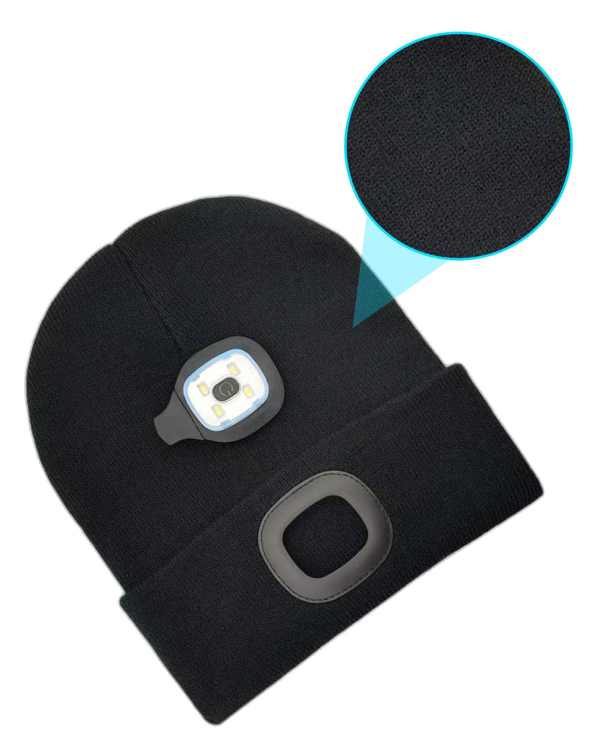 Bonnet Éclairé LED Rechargeable 120 Lumens - Lampe Frontale Hiver Unisexe 3 Modes, Idéal Ski Et Activités Extérieures