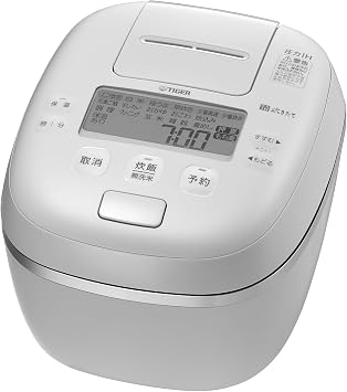 Tiger TIGER JPI-X100-WX [Pressure IH jar rice cooker, freshly cooked foam, 5.5 cups, talc white] 100V