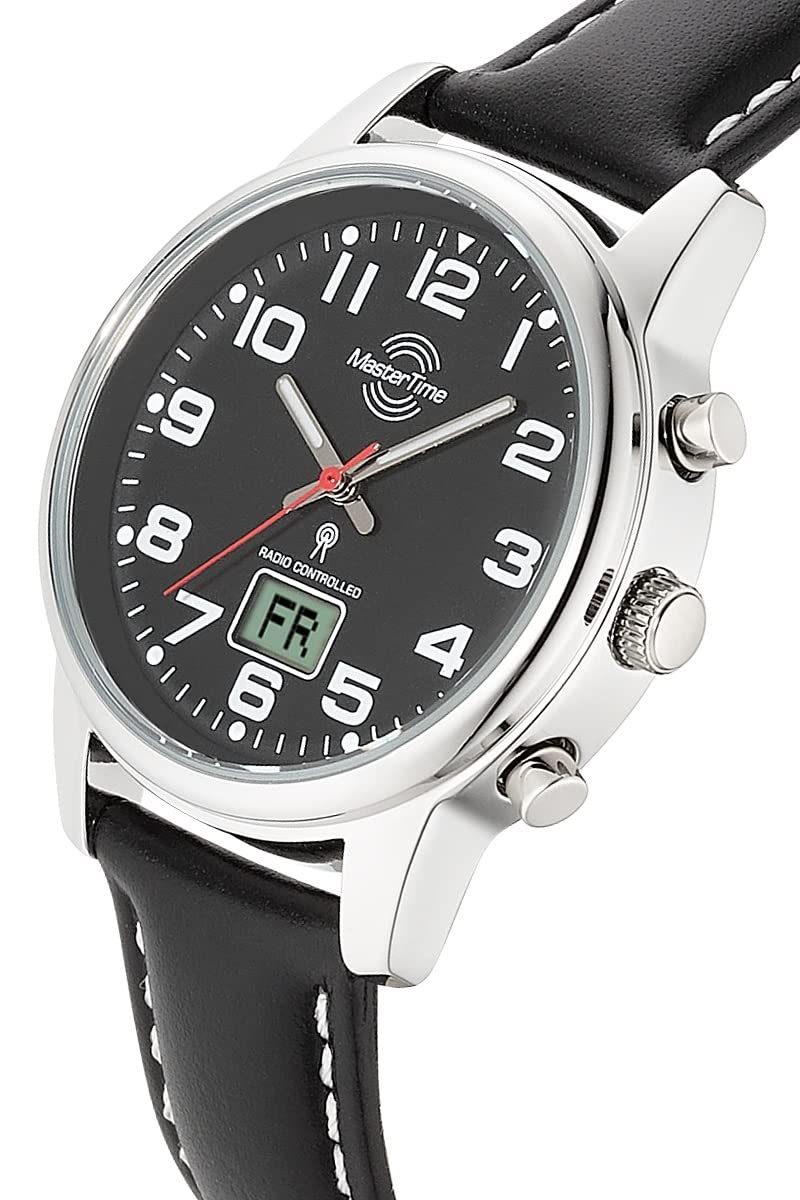 Master Time Funk Quarz Damen Uhr Analog-Digital mit Leder Armband MTLA-10819-22L