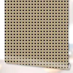 Papel de Parede Adesivo Liso Palha Indiana Bege Creme Trama Quadriculada Decoração Elegante