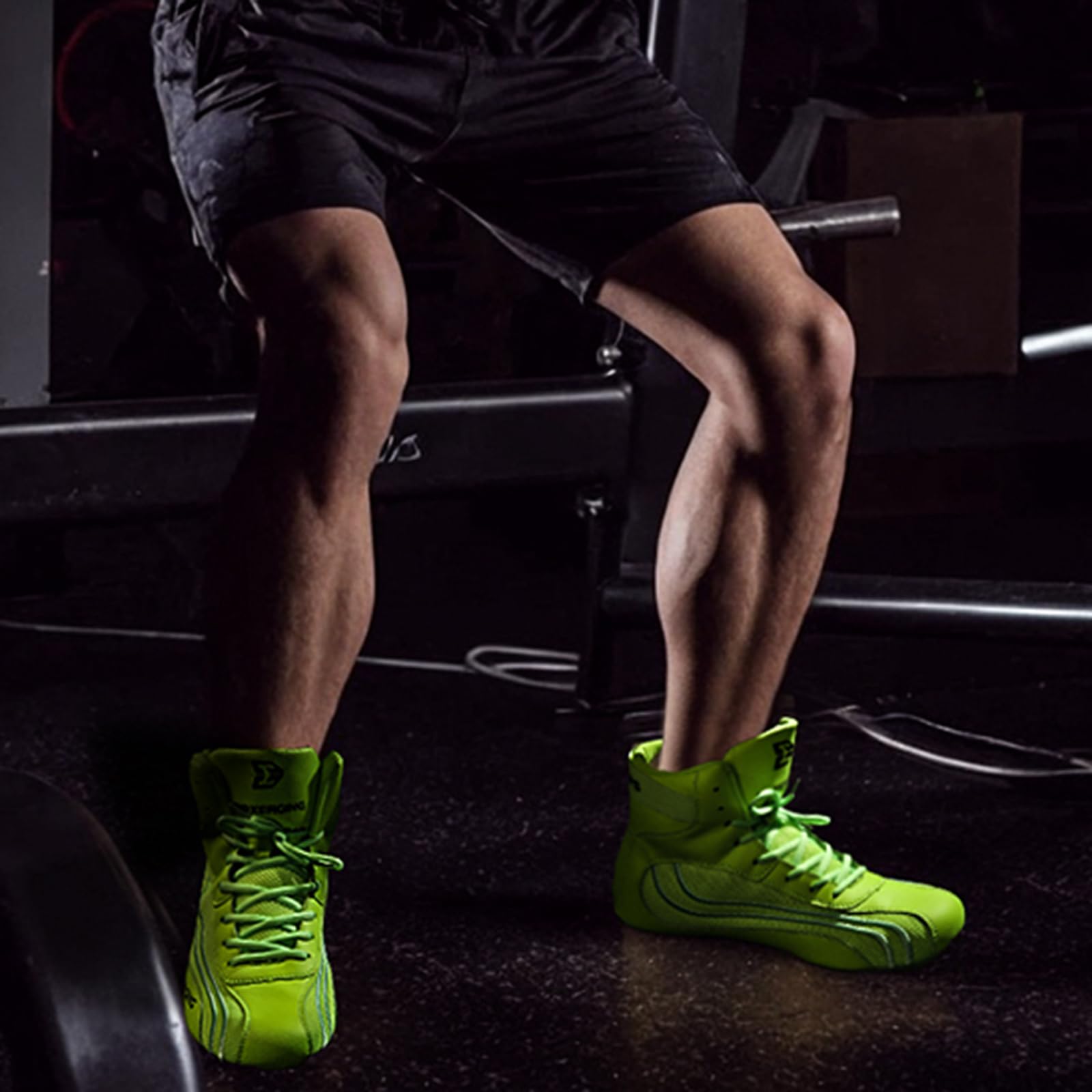 Chaussures De Boxe,Respirantes Wrestling Shoes,Chaussures De Boxe High Top,Chaussures D'EntraîNement De Lutte,Respirant Et LéGer,AntidéRapant,pour Sports Combat AthléTisme Fitness Boxe