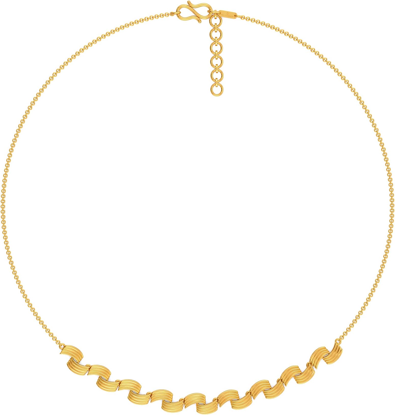 MELORRA18 KT My Kinda Curves Gold Necklace Yellow Gold
