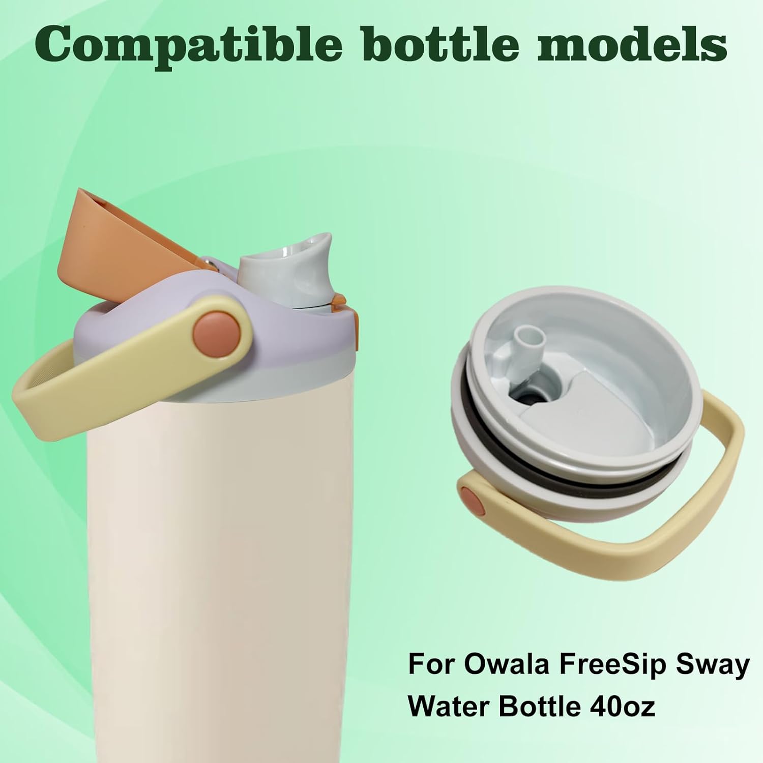 Replacement Lid for Owala FreeSip Sway Water Bottle,Replacement Accessories with Owala FreeSip Sway 40oz,Replacement Lid Accessory for Owala,Leak-Proof,BPA-Free(Purple) - Image 6