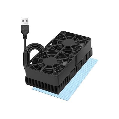 PANO-MOUNTS Mini ventilador de radiador USB de 1.575 in x 2 ventilador silencioso y eficiente 4010 con disipador de calor de aluminio de 0.394 in