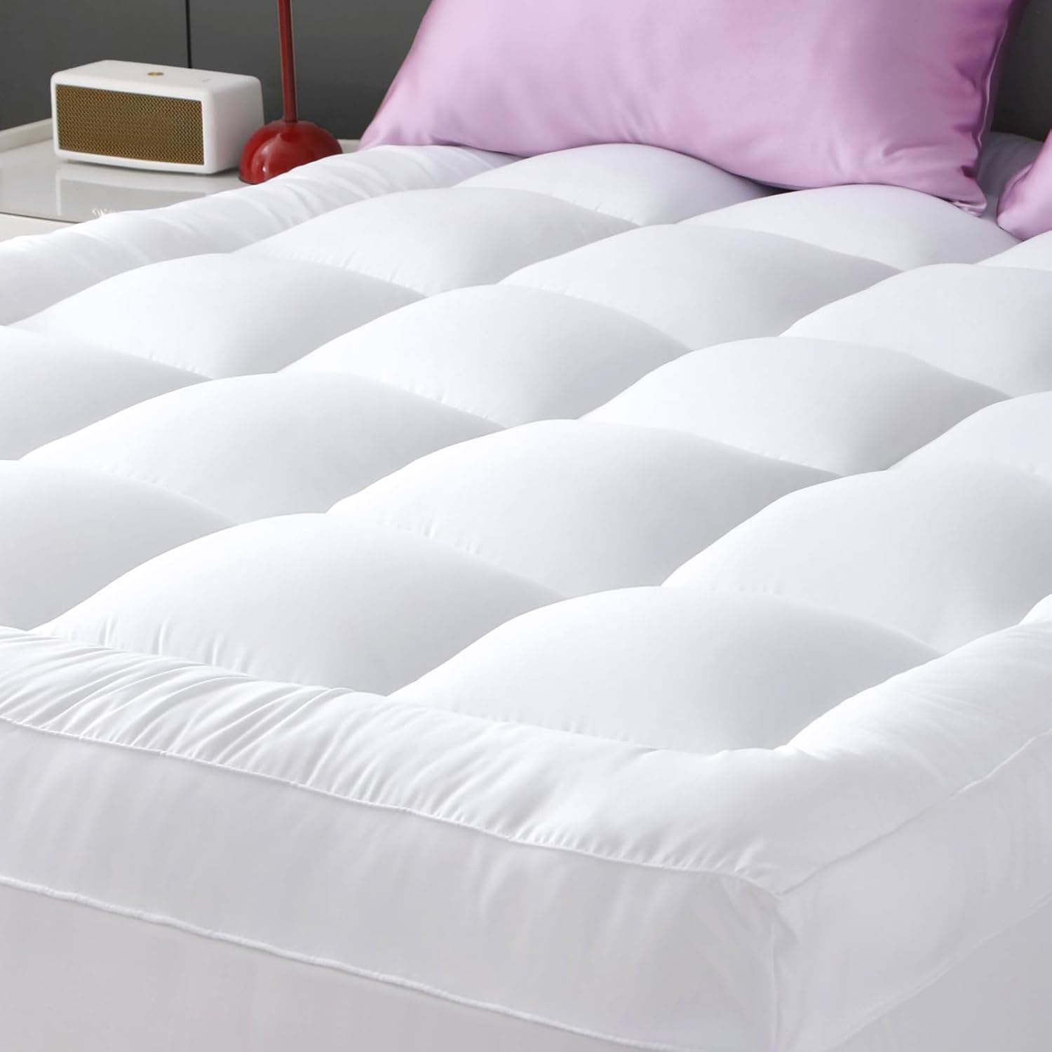 YUGYVOB Queen Size Mattress Topper Extra Thick Cooling and Breathable Mattress Pad 8-21 Deep Pocket Soft Down Alternative