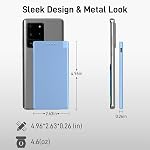 Auskang USB-C Portable Charger with Built in Cable-5000mAh Slim Power Bank Compatible with iPhone17 16 15 Series/Samsung/Google Pixel/Android Phones etc/Thin Battery Pack for Travel