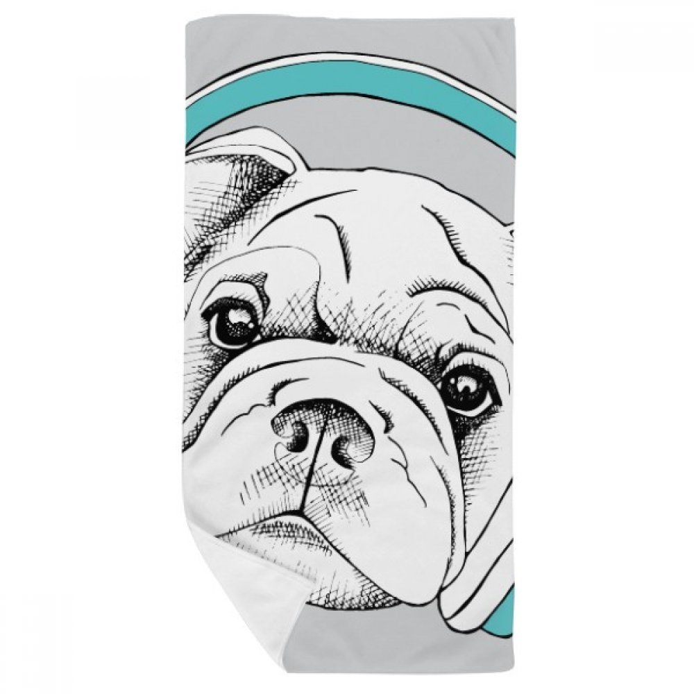 Serviette de bain Chien Musique DIYthinker 35x70cm, gant multicolor doux