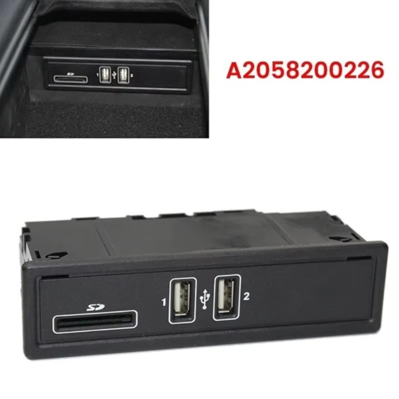 Compatibile Con Benz Per W205 W213 W253 C180 C260 GLC200 E180 Porta USB Presa Lettore Di Schede Connettore USB 2058200226 A2058200126 Sostituzione Presa USB