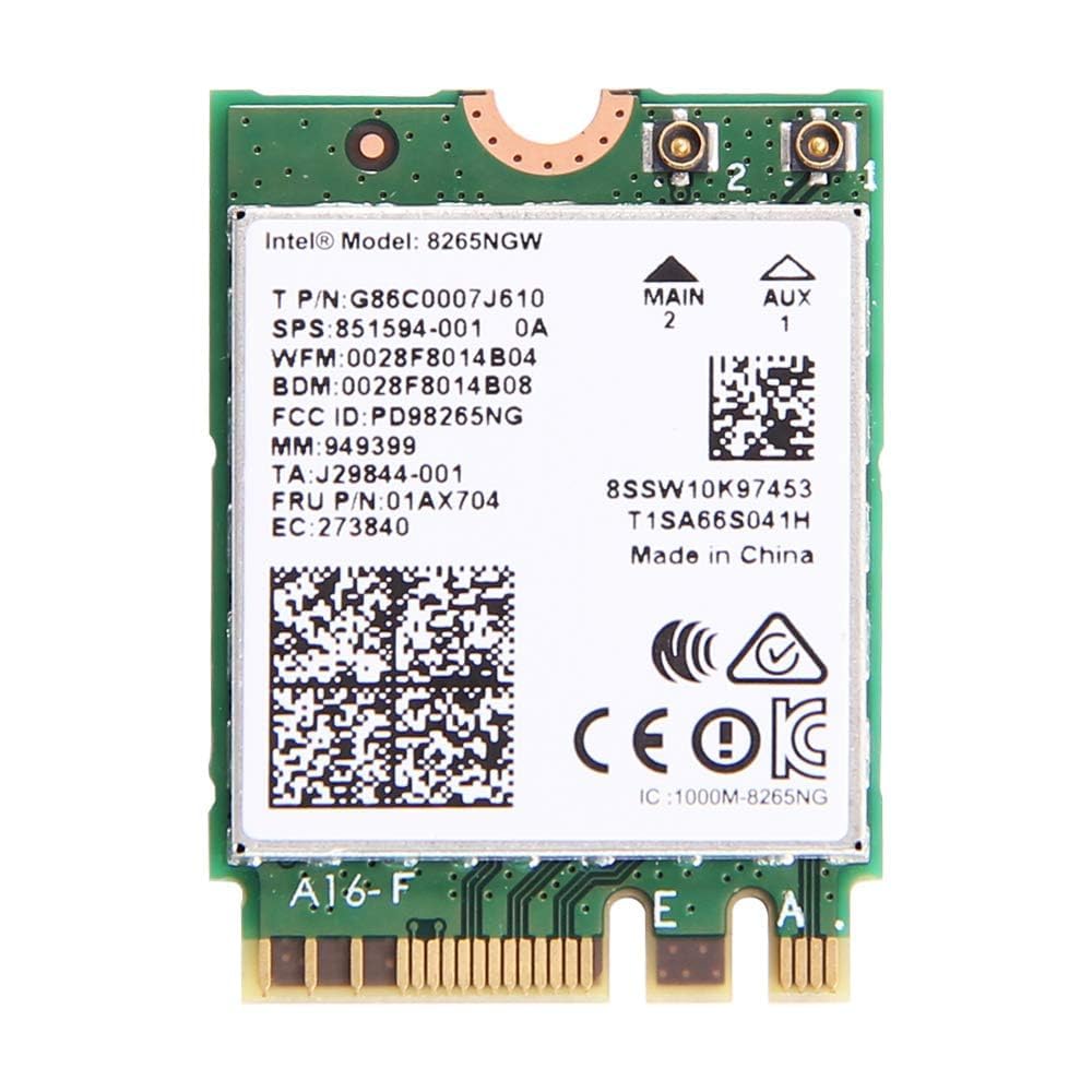Dual Band Wireless- AC 8265 8265AC NGFF Wifi Card USE FOR Intel 8265 AC AC8265 8265NGW M.2 NGFF 2.4/5GHz Bluetooth 4.2 Wireless WiFi Card 867 Mbps