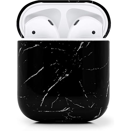 MyGadget Custodia in Plastica rigida Cover per Airpods Apple 1 e 2  Generazione - Case Protettiva per Cuffie Auricolari - Skin in Nero Marmo :  Amazon.it: Sport e tempo libero
