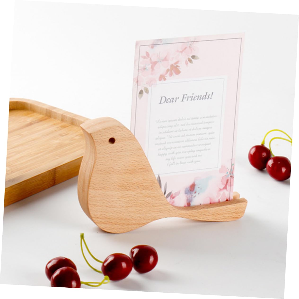 EXCEART 3 Piezas Base De Notas Decoración De Pájaros De Madera Sin Terminar Pájaros De Madera Soporte De Menú De Soporte De Número De Mesa Rústico Estatuilla De Pájaro De