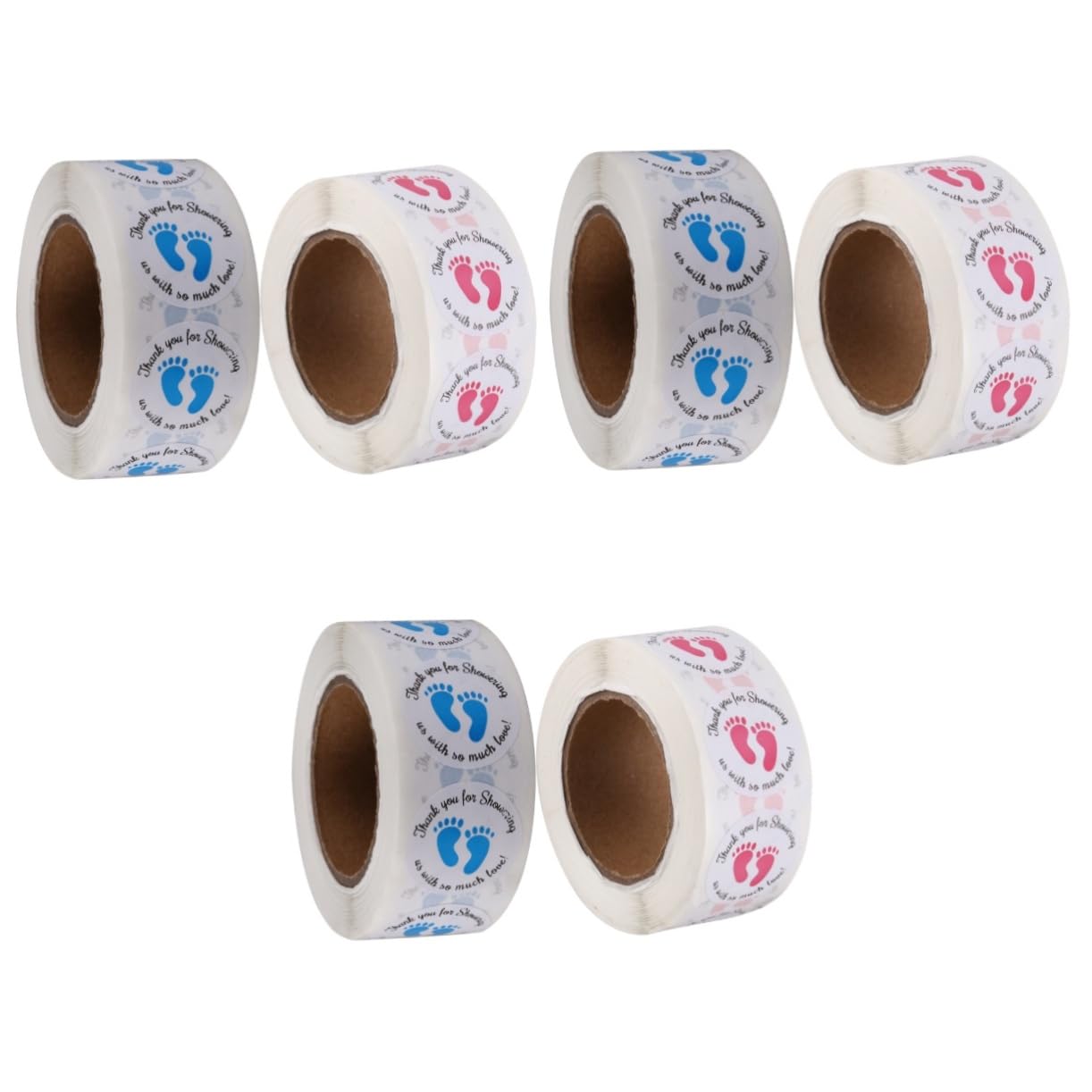 TOYANDONA 6 Piezas Etiquetas De Ducha De Género Besos Etiqueta Baby Shower Etiqueta Engomada del De La Huella Baby Shower para Hornear Sobres Bebé Pegatinas Suministros para Hornear