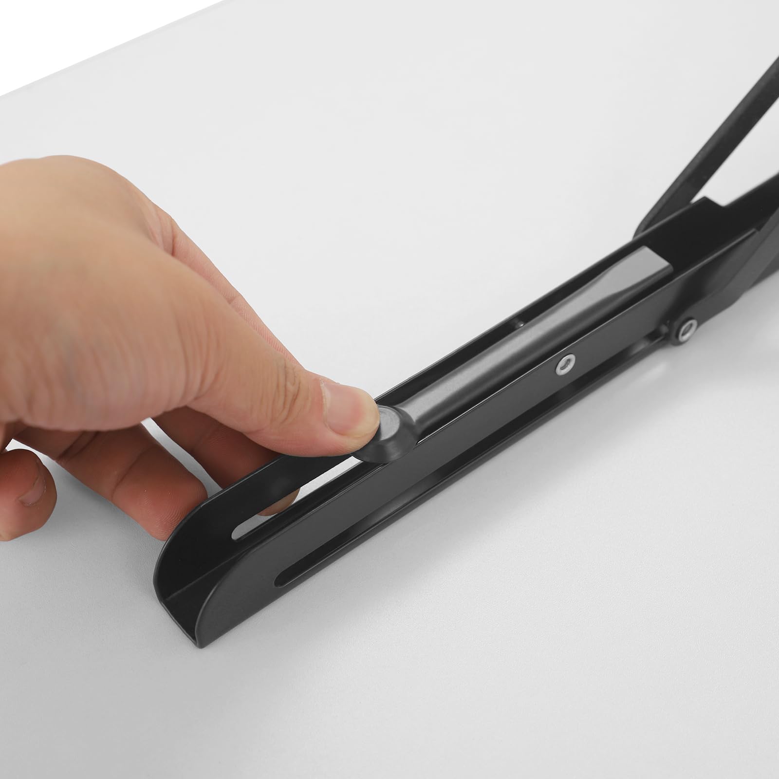 Wandklapptisch 100x60cm, MDF Wandtisch klappbar mit Halterung (Schwarz)