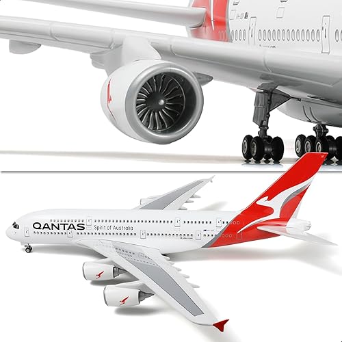 Miniatura 10 de 1160 Airbus A380 Lufthansa 18 pulgadas modelo grande Diecast Airplane Model Kits con soporte Sky Jumbo Airliner Modelo Avión Display Kit de modelo