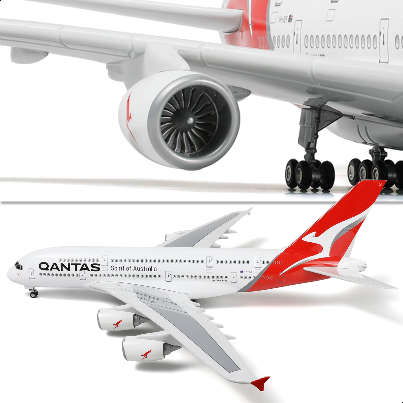Amazon.co.jp: QIYUMOKE 1/160 A380 モデル飛行機 カンタス航空18