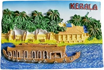 Kerala India Refrigerator Magnet Tourist Souvenir 3D Fridge Decoration Craft Collection