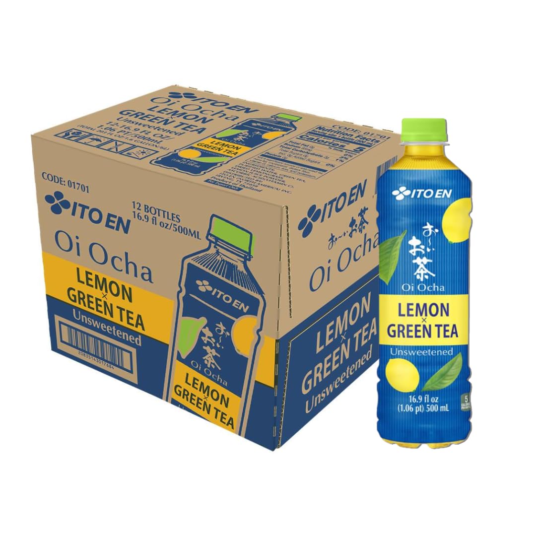 Amazon.com : Oi Ocha Lemon Green Tea 500ml (16.9 floz) Bottle 12