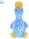 Best Pet Supplies Crinkle Dog Toy for Small, Medium, and Large Breeds, Cute No Stuffing Duck with Soft Squeaker, Fun for Indoor Puppies and Senior Pups, Plush No Mess Chew and Play - Blue
