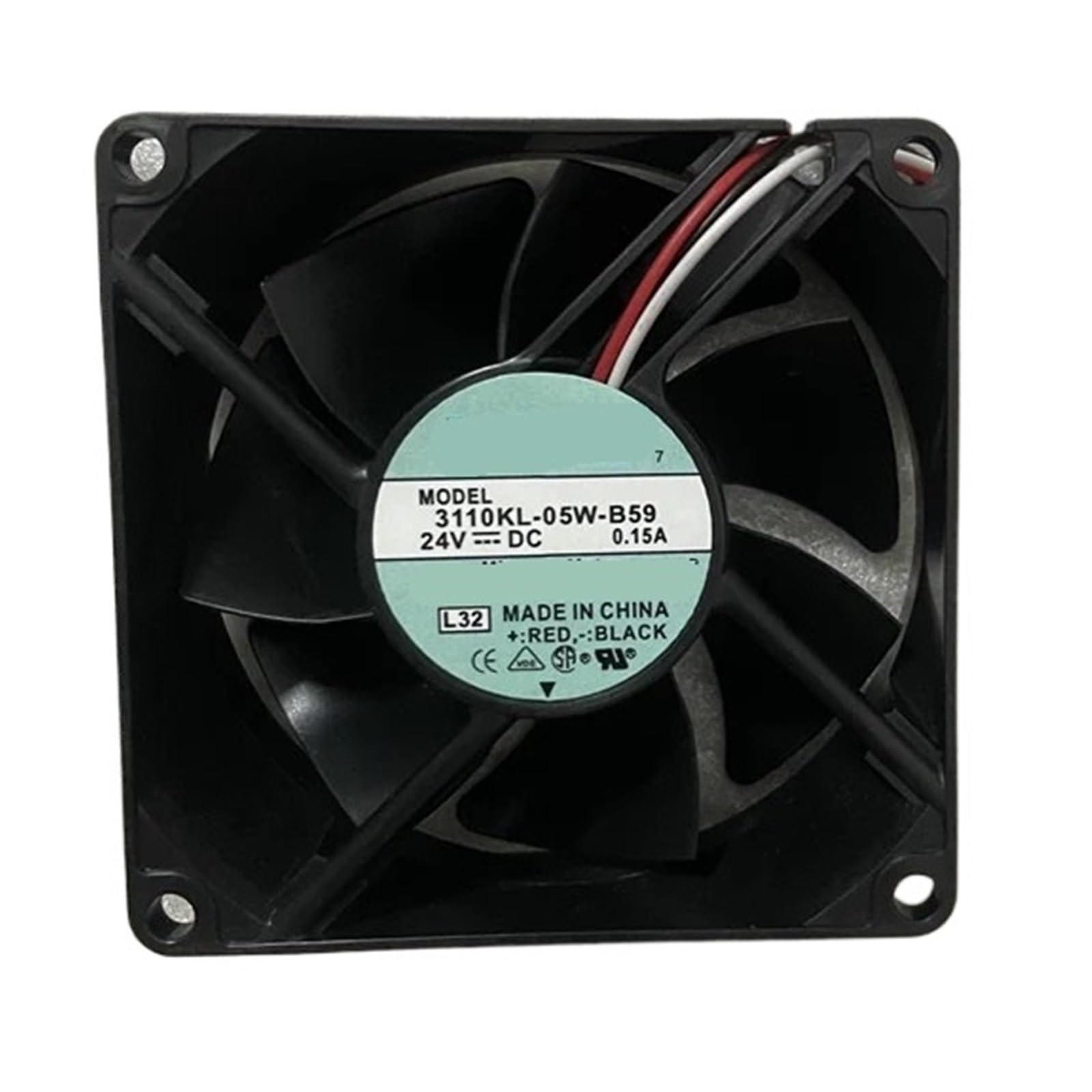 EAHWCXSD 80x80x25mm 3110KL-05W-B59 8025 DC 24V 0.15A 2.88W 3-line fan