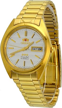 Orient #FAB0000BW Mens 3 Star Standard Gold Tone Silver Dial Automatic Watch