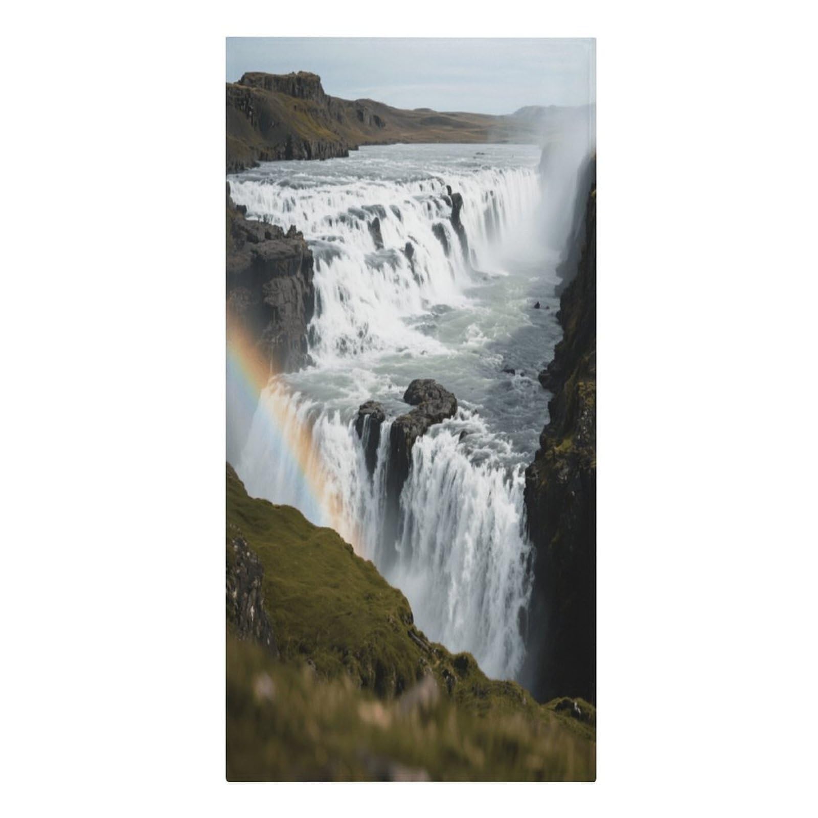 Fekiloot Men's Style Golden Waterfall Rainbow Large Beach Towel, Travel Towel For Adults Wo, Pool Towels For Beach, Camping, Swim Pool, Gym, Sports& Yoga 61.4"X30.3"