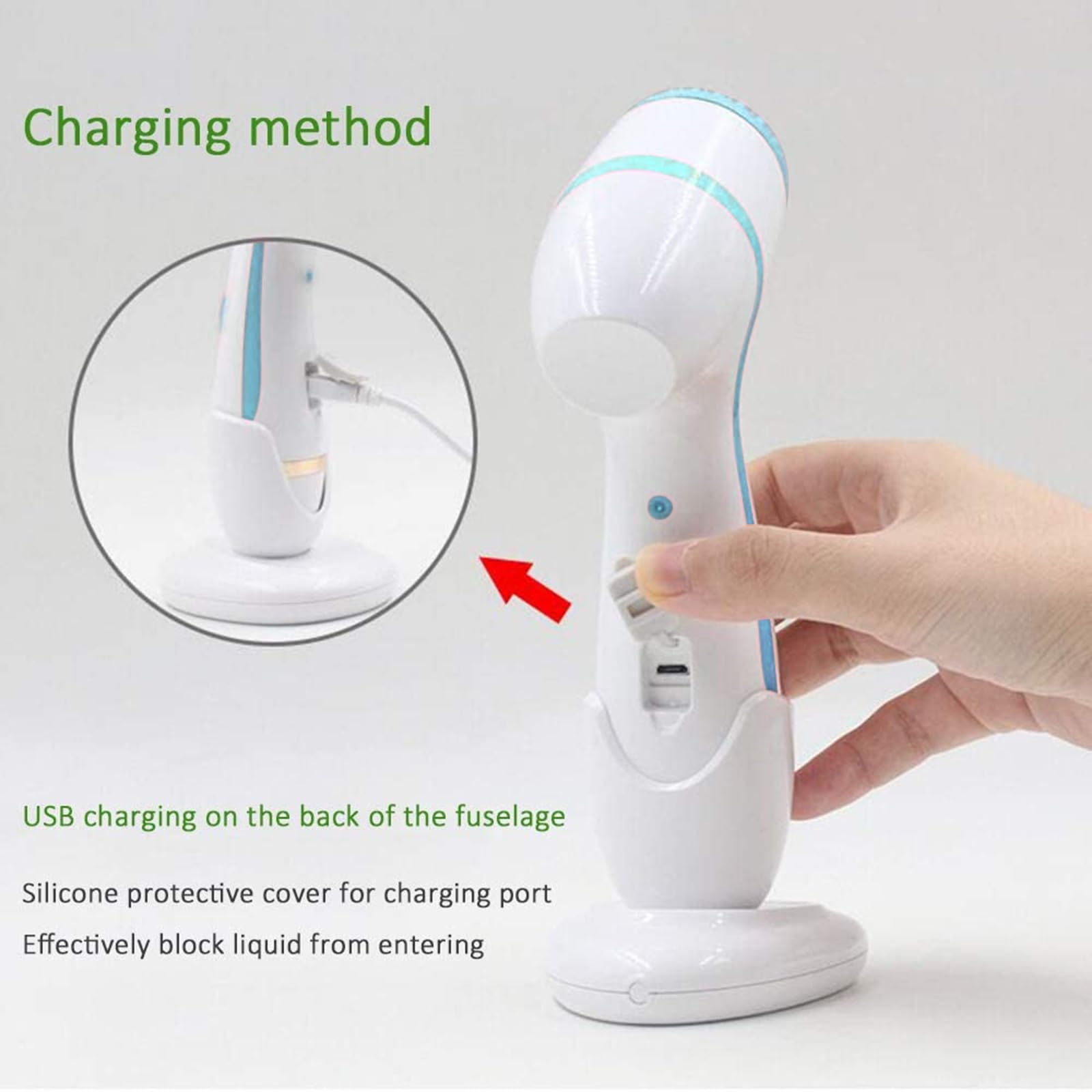 Gesichtsreinigungsbürste - Elektrische Wasserdichte Gesichtsbürste mit 3 Bürstenköpfen - Reinigungsbürste Gesicht für Tiefenreinigung, Peeling- und Mitesser, Gesichtsreiniger, Waschinstrumente