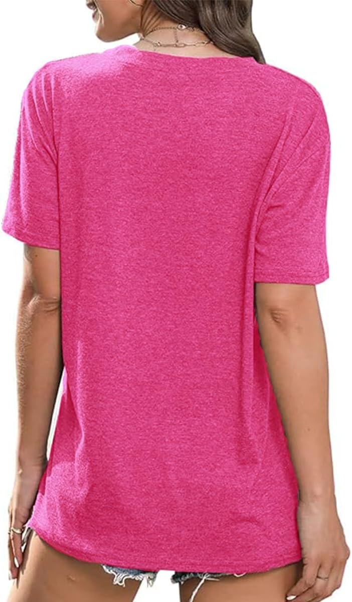 Women's Shirts Love More Letter Print T Shirt Cute Love Heart Graphic Print Tops Basic Summer Casual Short Sleeve Tee