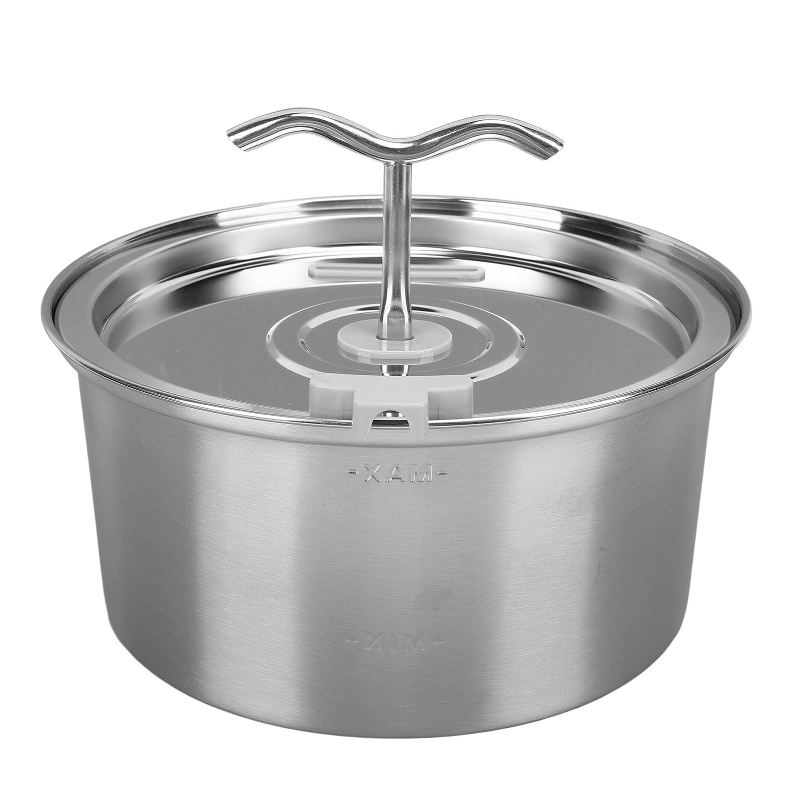 Pongnas Fuente de Agua para Gatos de Acero Inoxidable, Fuente Automática para Mascotas de 3,2 L, Bomba Silenciosa para Gatos, Perros con Diseño de Doble Boquilla, Filtrada, Fácil de