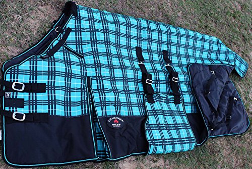 Image of Challenger 1200D Turnout Waterproof Horse Tough Winter Blanket Heavy Belly Band 579B