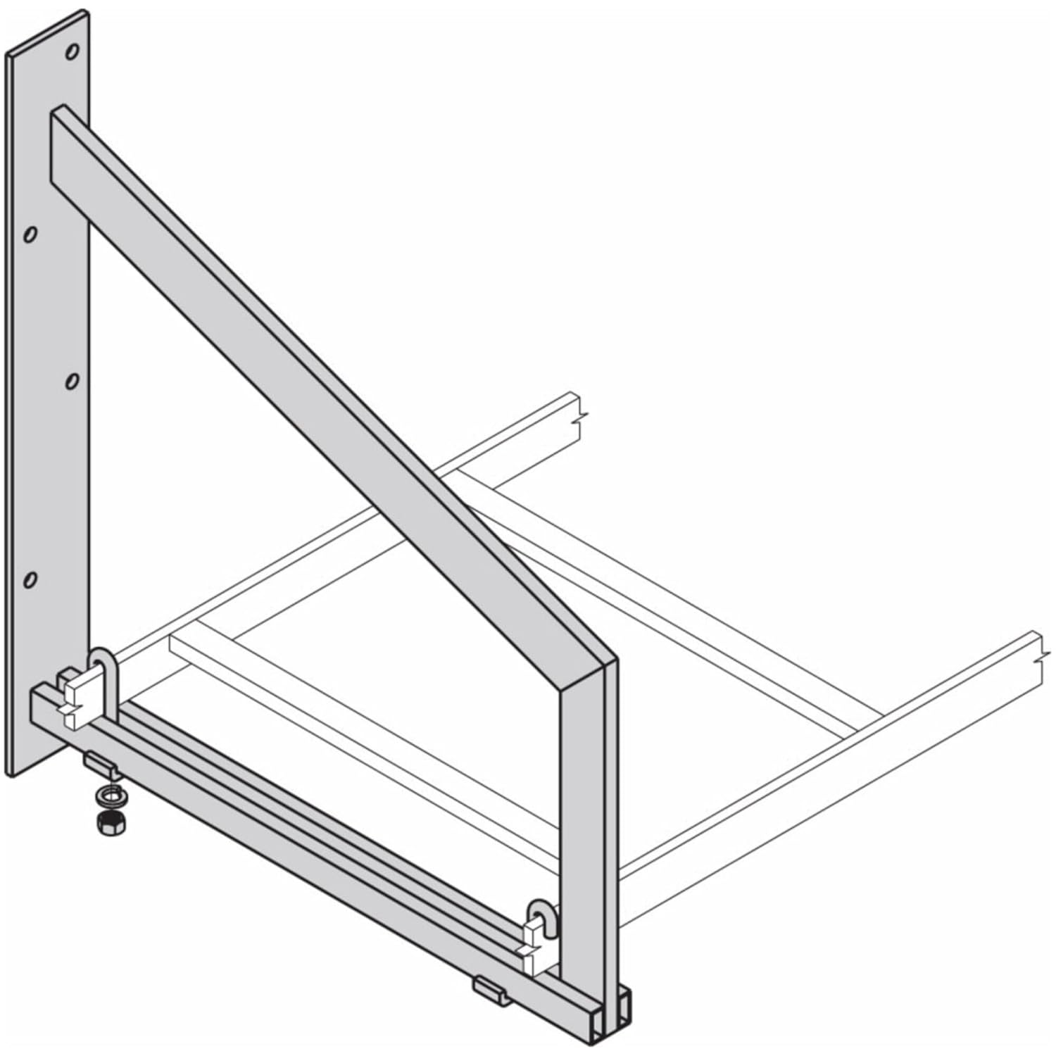 Eaton Electrical - SB214B18KTG - Eaton B-Line Series Runway Shelf Bracket, Use to Support Cable Runway from wall, Sized