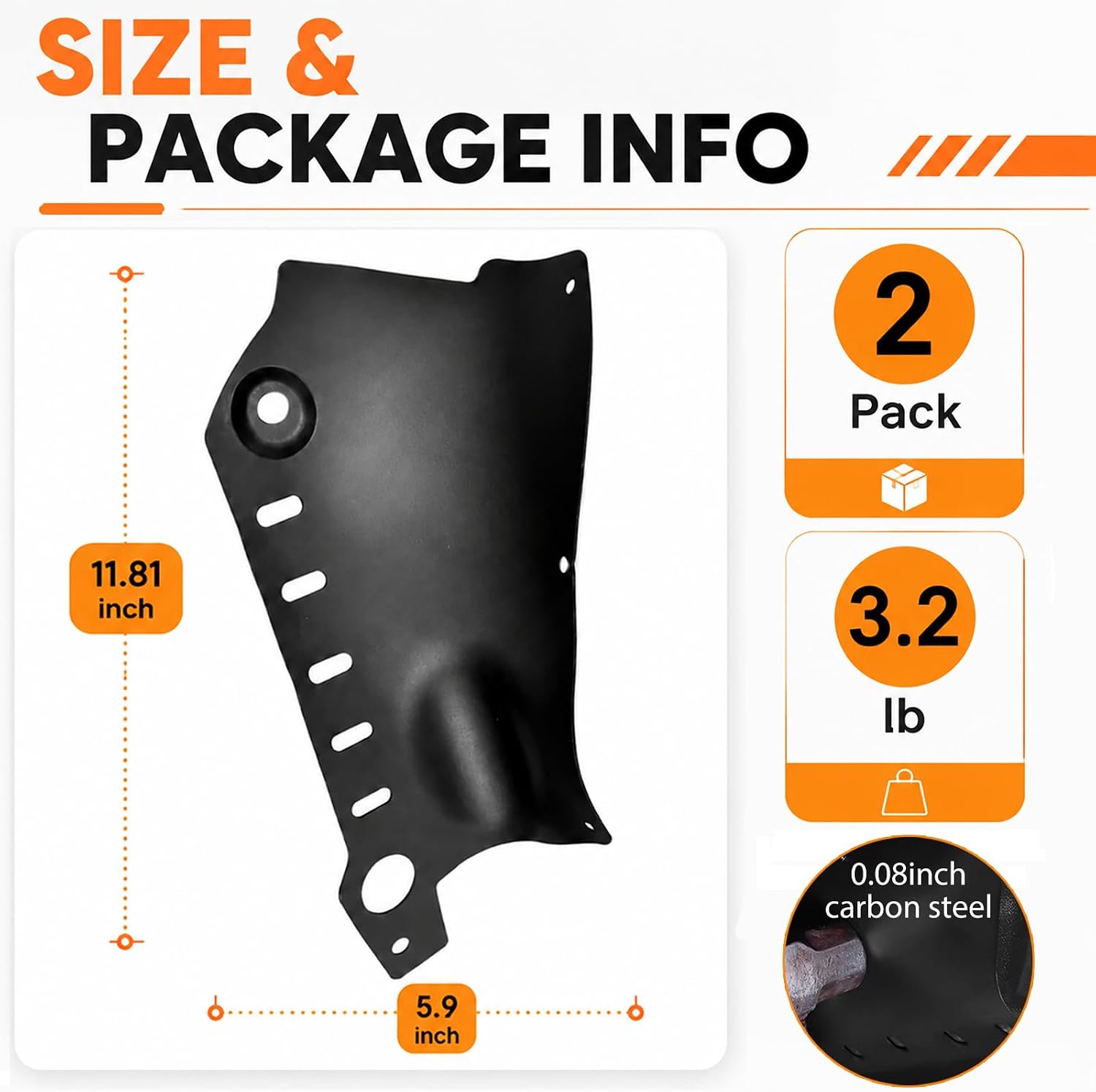 Underbody Coolant Guard for Model Y 2020-26, No-Drill Carbon Steel