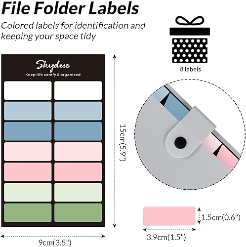 Miniatura 74 de SKYDUE - Organizador de carpetas de acordeón de 8 bolsillos, carpetas expandibles, organizador de documentos portátil, tamaño carta/A4, cierre a