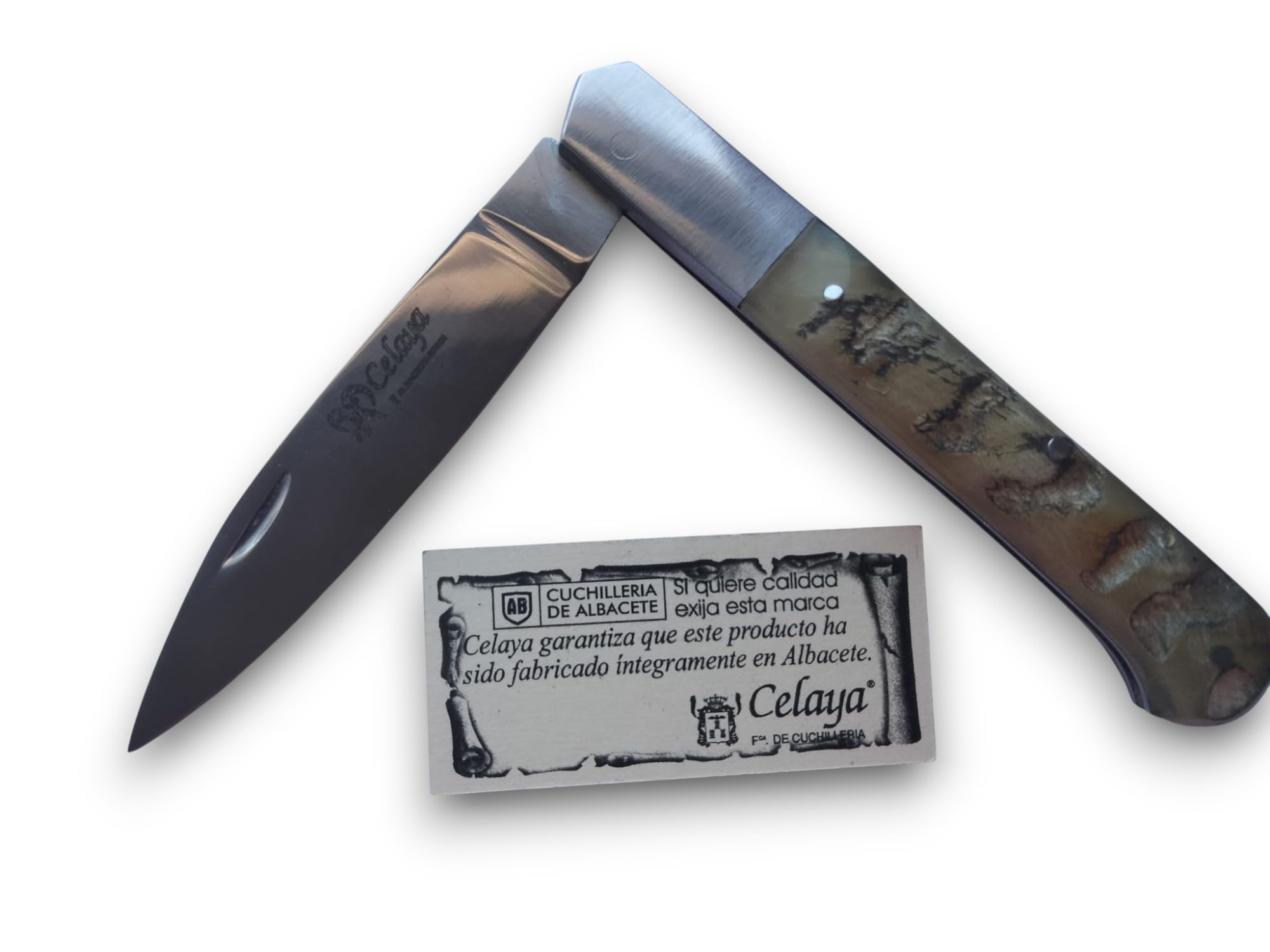 Navaja Celaya Cabritera Acero Inoxidable Asta Carnero Variable 9 cm (Personalización)
