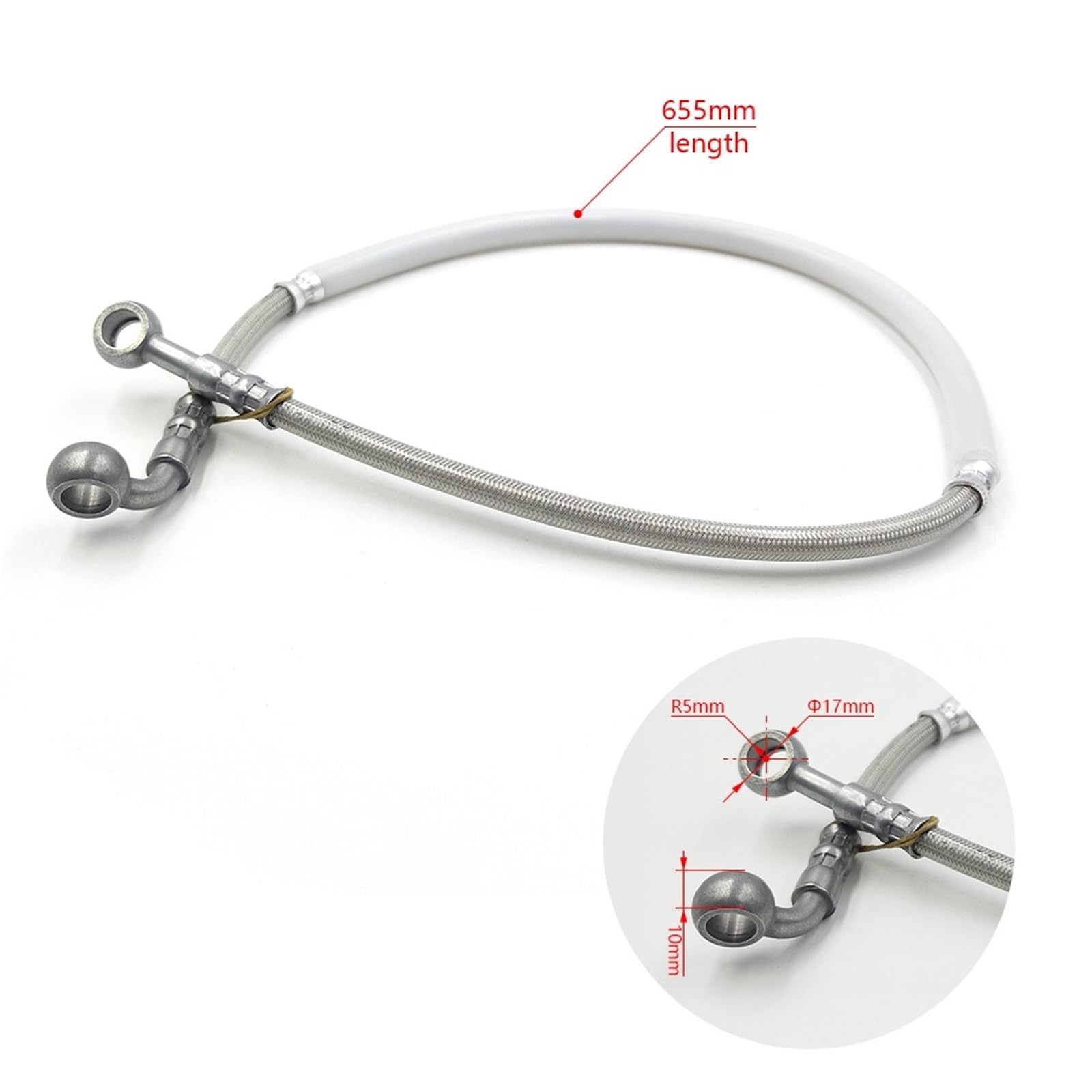 Câbles de transmission pour moto Flexible frein arrière tressé acier Pour 77213070300 moto raccord banjo M10 conduite d'huile