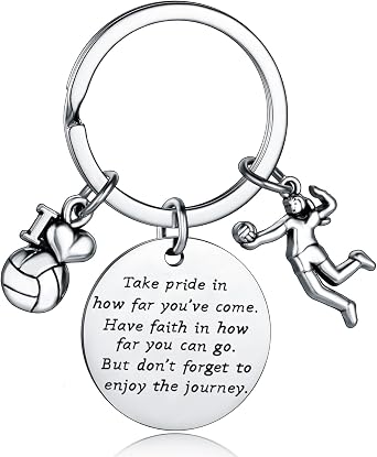 YEEQIN Volleyball Player Gifts Inspirational Keychains for Volleyball & Softball Lovers