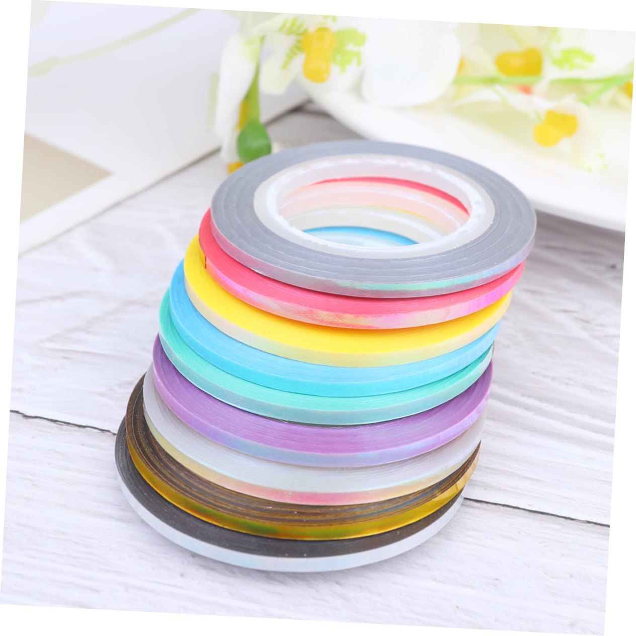 27pcs DIY Striping Tapes Line Adhesive Sticker Nail Art Tips Gel Nail Sticker Tape for Hand Toe