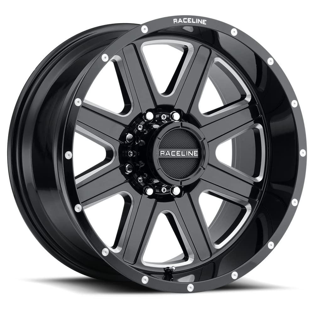 Raceline Wheels 940M HOSTAGE Wheel Black W/Machined Finish 17X9"8X170 Bolt Pattern -12mm Offset/(4.5
