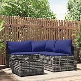 Questo set di divani da giardino alla moda, caratterizzato da un design elegante e contemporaneo, è un'ottima scelta per pranzare all'aperto o rilassarvi nel vostro giardino