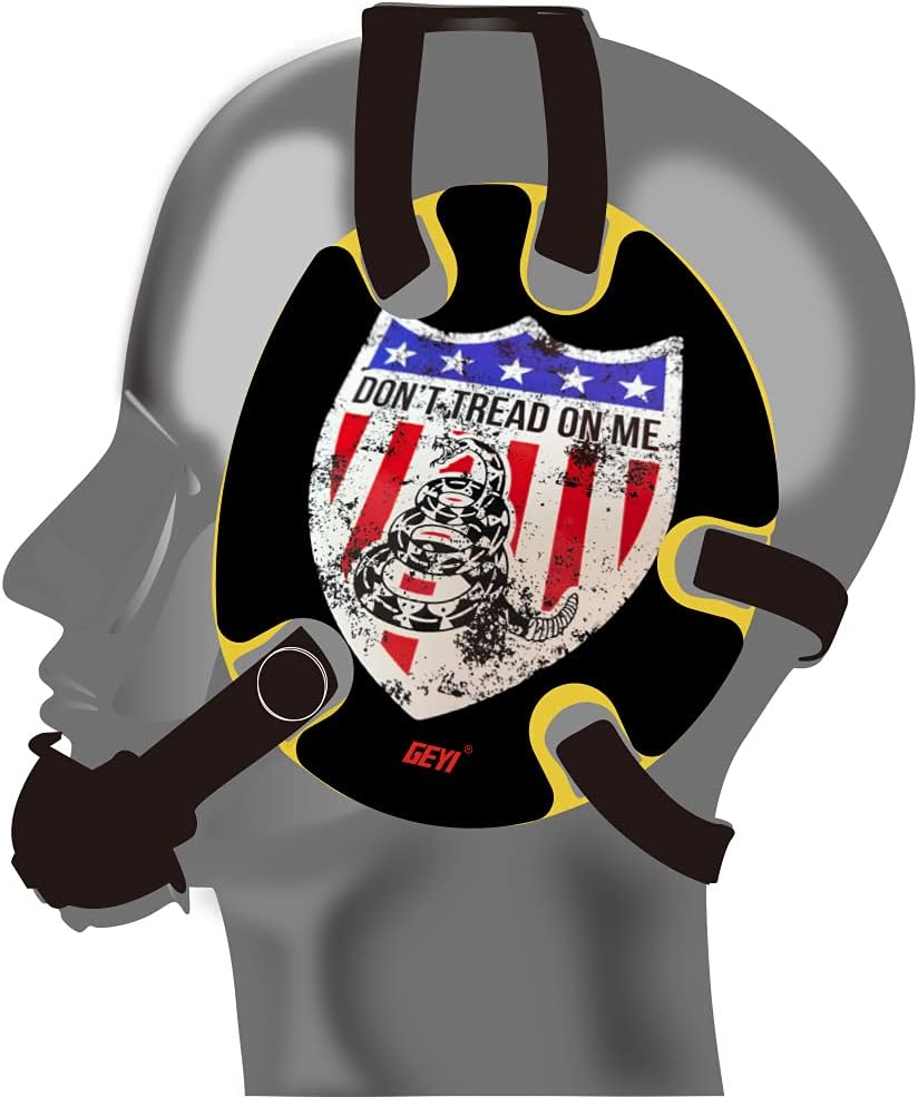 Wrestling Headgear with Do not Tread On Me Stickers (Yellow, Youth)