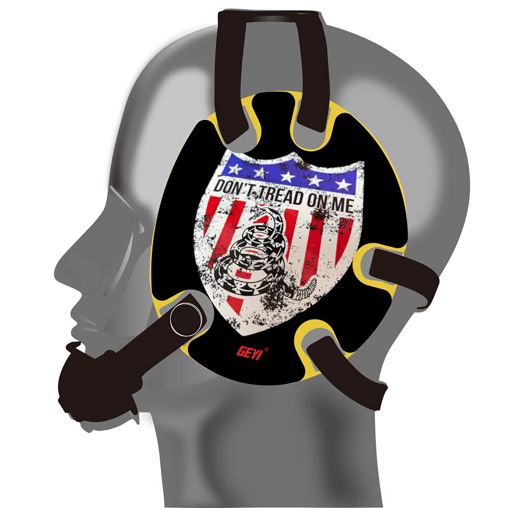 Wrestling Headgear with Do not Tread On Me Stickers (Yellow, Youth)