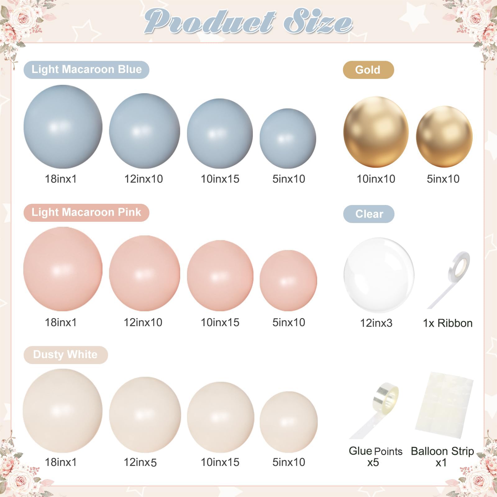 Ballongirlande, Bogen-Set, 126 Stück, Rosa, Blau, Sand, Weißgold, Luftballons für Jungen oder Mädchen, Deko, Babyparty, Boho, Junggesellinnenabschied, Hochzeit, Geburtstag, Partyzubehör