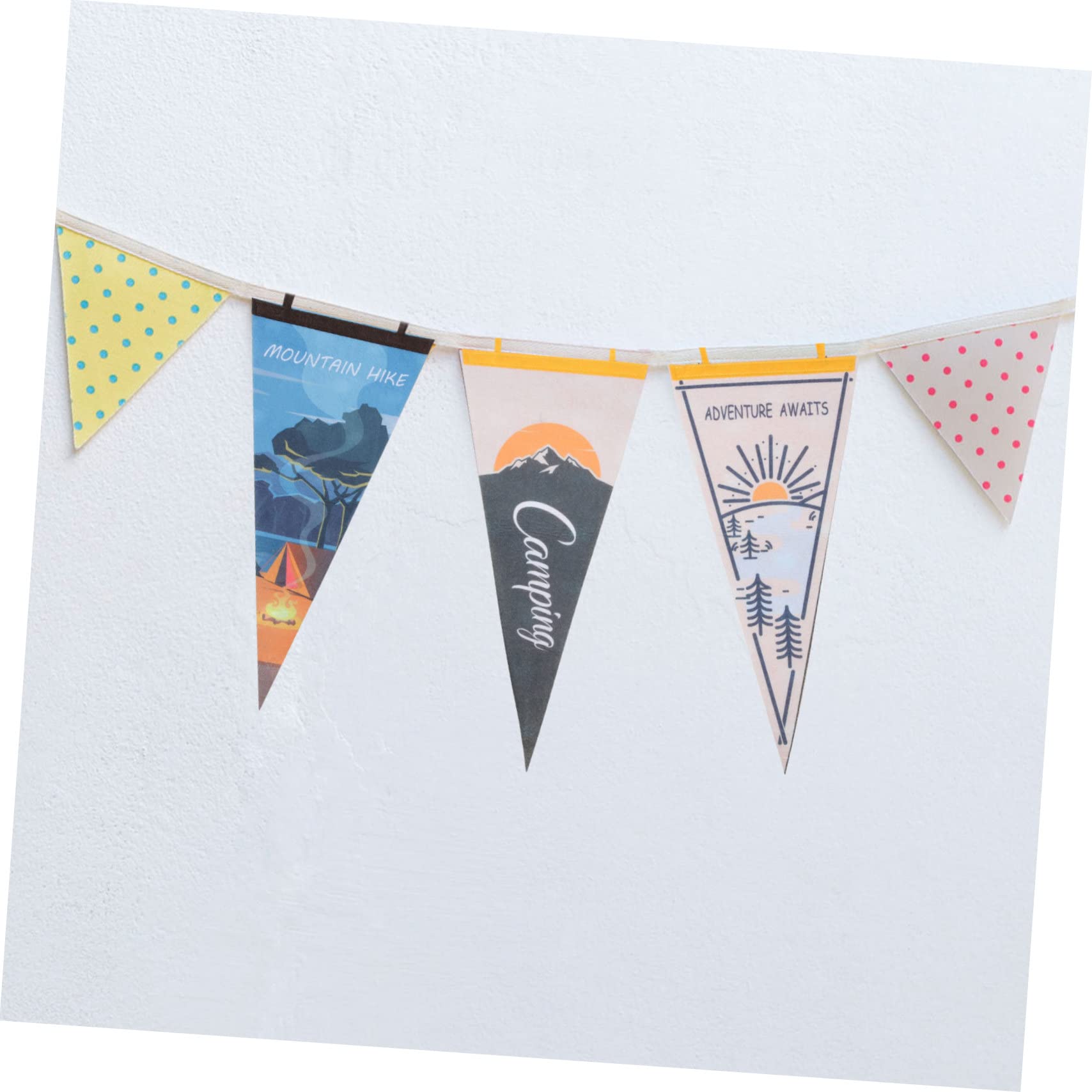 VICASKY 15piezas Banderines Triangulares De Fieltro Para Decoración De Camping De Atardecer Perfectos y De Acampada