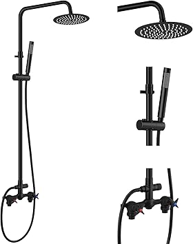 Aolemi Outdoor Shower Kit with 8 Inch Rainfall Shower Head